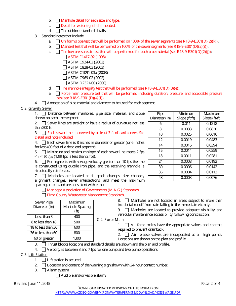 Engineering Review - Notice of Intent to Discharge - Sewage Collection System (4.01 Gp) - Arizona, Page 11