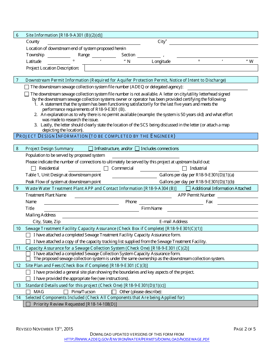 Engineering Review - Notice of Intent to Discharge - Sewage Collection System (4.01 Gp) - Arizona, Page 6