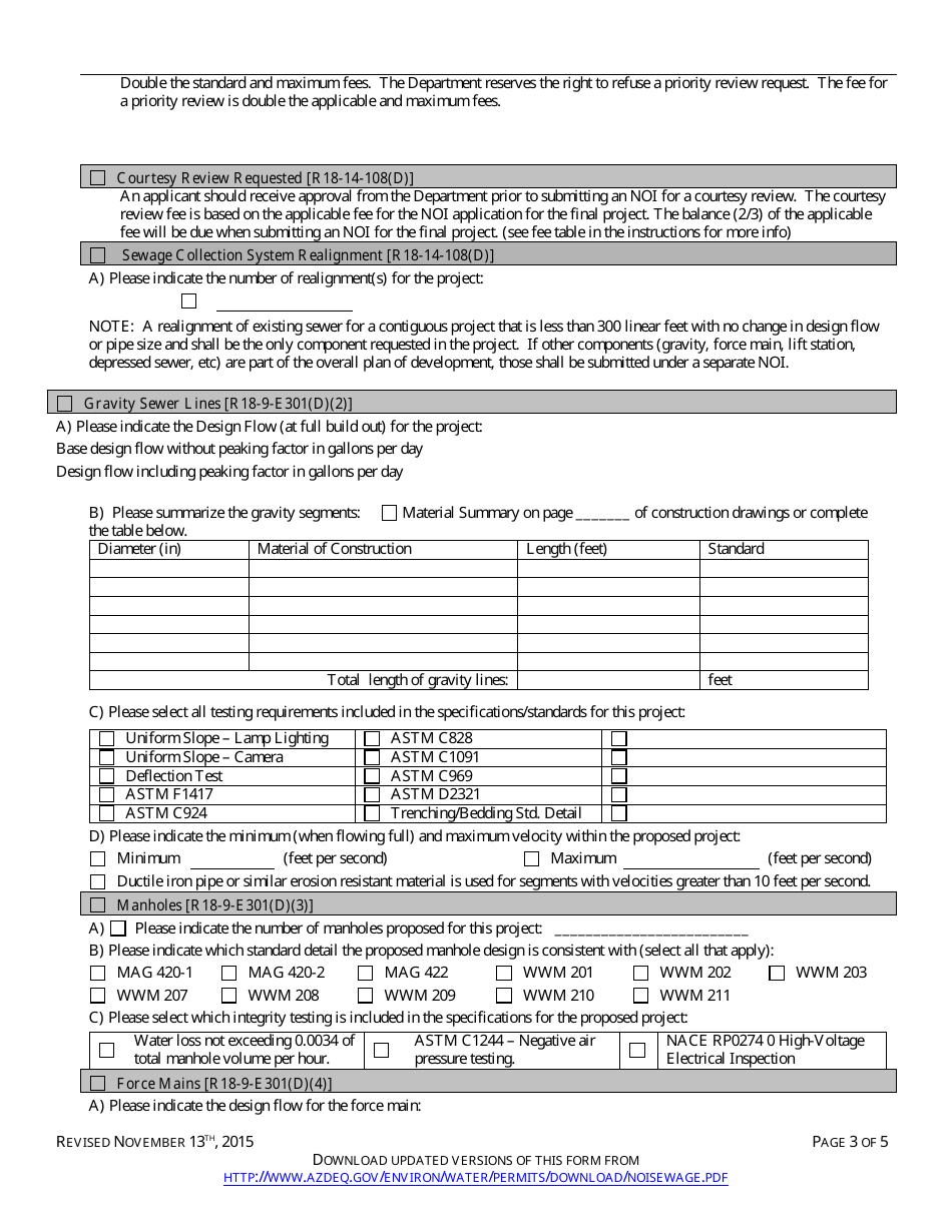 Engineering Review - Notice of Intent to Discharge - Sewage Collection System (4.01 Gp) - Arizona, Page 7