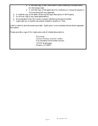 Qualified Business Settlement Application Form - Arizona, Page 3