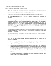 Prospective Purchaser Agreement Application Form - Arizona, Page 2