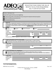 ADEQ Form P&amp;PRU Registration Form for Solid Waste Facilities Requiring Self-certification - Arizona, Page 3