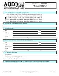 Renewal Form for a Type 2 Recycled Water General Permit - Arizona, Page 2