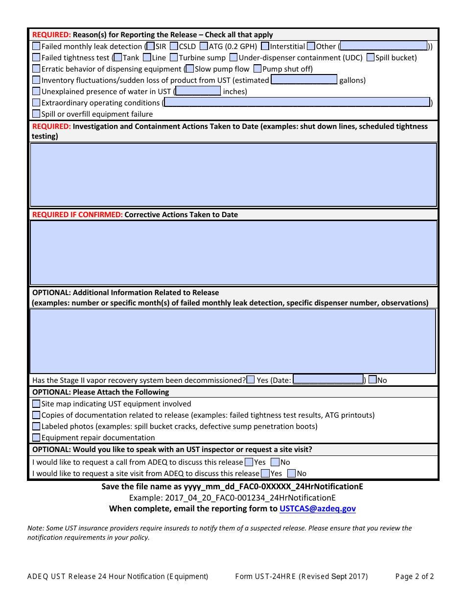 ADEQ Form UST-24HRE - Fill Out, Sign Online and Download Fillable PDF ...