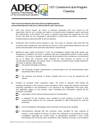 Document preview: Ust Corrective Action - Lust Case Closure Checklist - Arizona