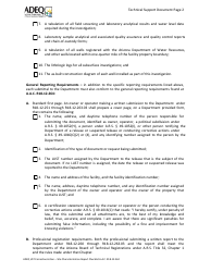 Ust Corrective Action - Site Characterization Report Checklist - Arizona, Page 2