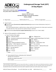 ADEQ Form UST-264 Document Submittal Form - Arizona, Page 3