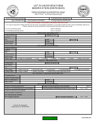 Document preview: Ust Plan Review Form - Modification (Dispenser) - Arizona