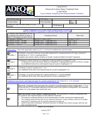 ADEQ Form DWAR20 (CHECKLIST) Source Water Sampling Plan Requirements Checklist - Long Term 2 Enhanced Surface Water Treatment Rule - Arizona