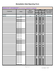 Remediation Data Reporting Form - Voluntary Remediation Program - Arizona, Page 2