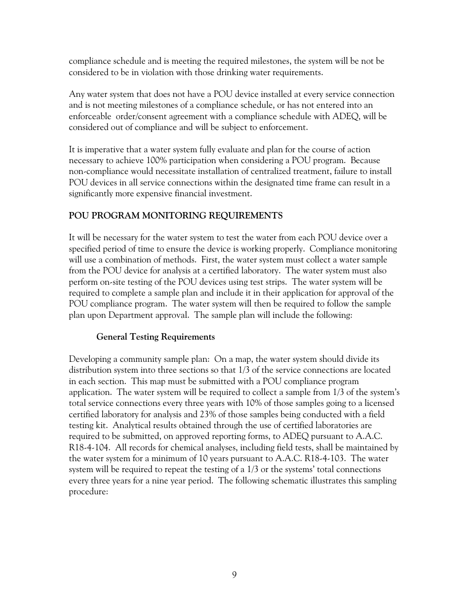 Arizona Point of Use Compliance Program Guidance - Arizona, Page 10