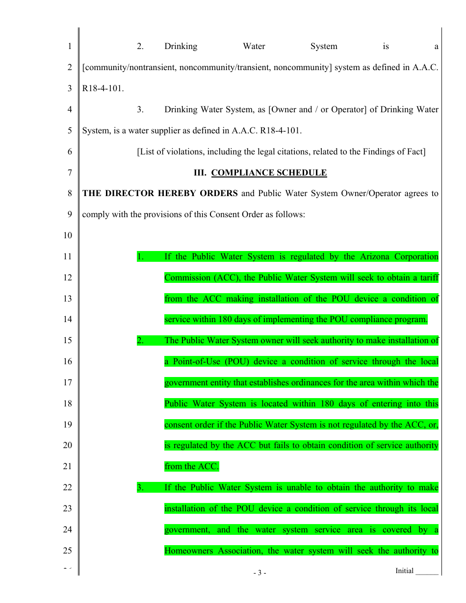 Arizona Point of Use Compliance Program Guidance - Arizona, Page 21