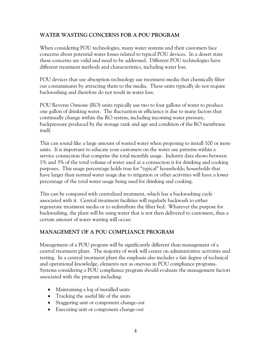 Arizona Point of Use Compliance Program Guidance - Arizona, Page 5