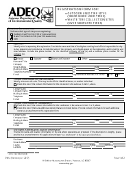 Registration Form for Outdoor Used Tire Storage Site/Waste Tire Collection Site - Arizona, Page 3