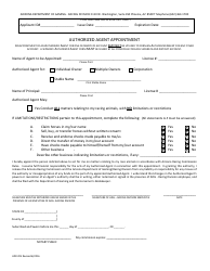 Form ADR205 Authorized Agent Appointment - Arizona