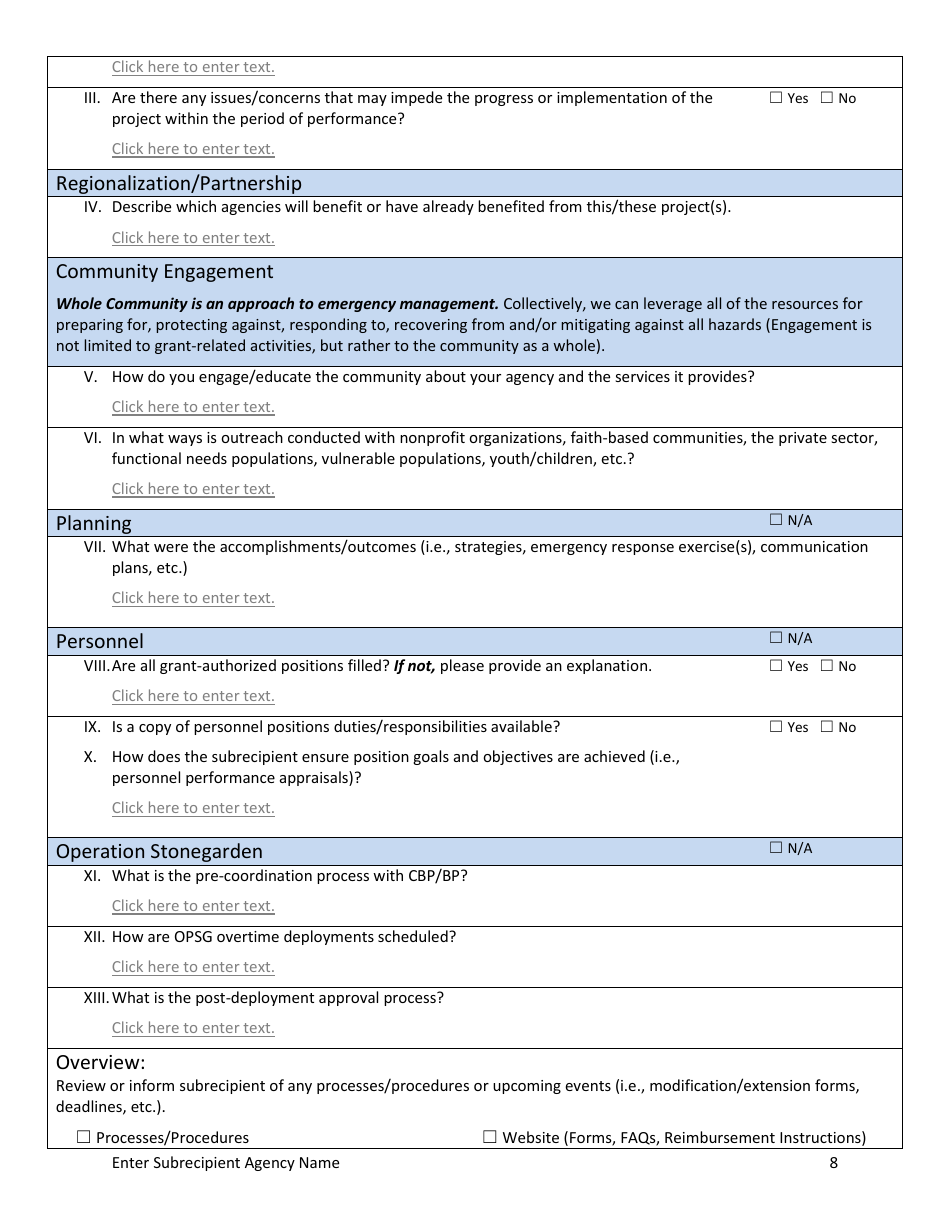 Site Monitoring Form - Arizona, Page 8