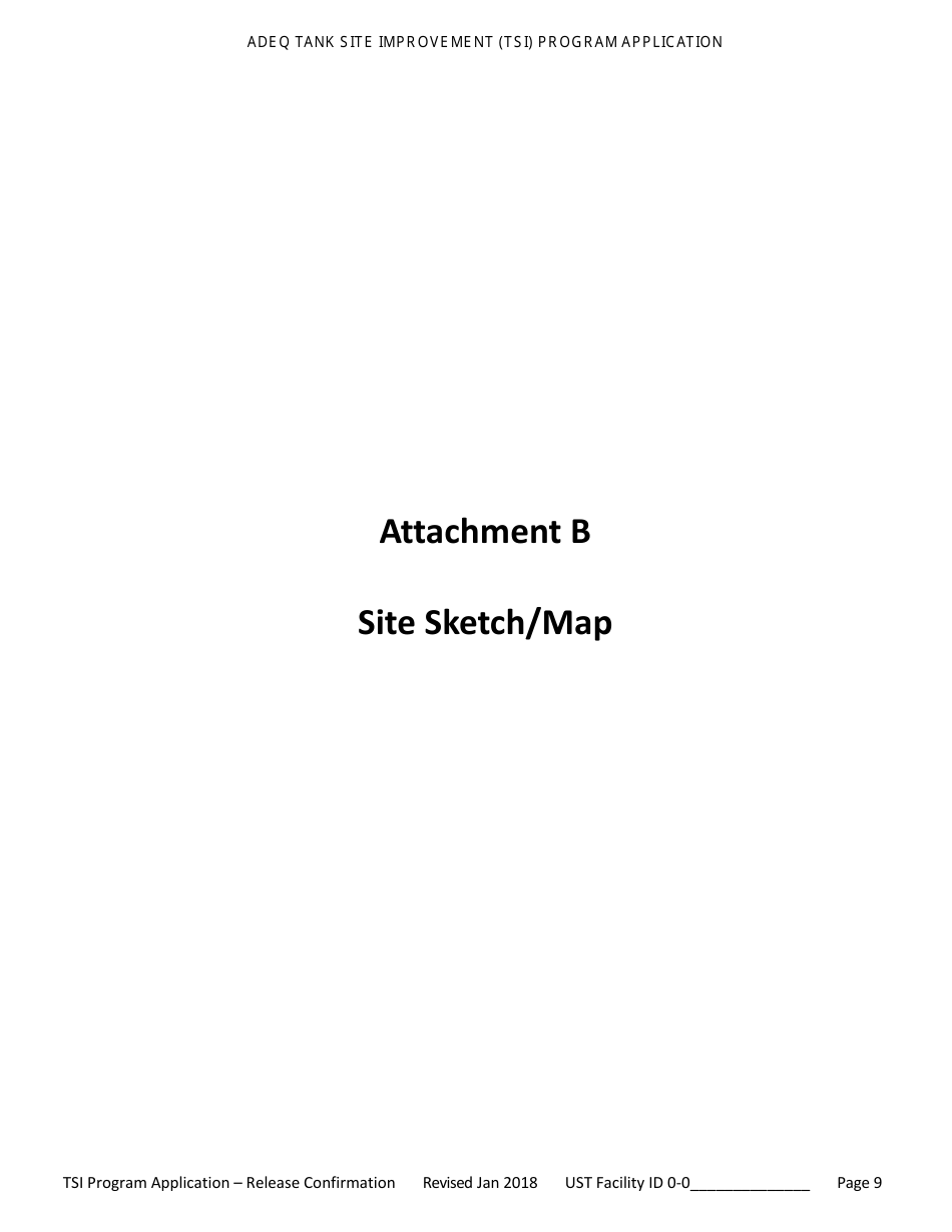 Application for Ust Release Confirmation - Tank Site Improvement (Tsi) Program - Arizona, Page 10