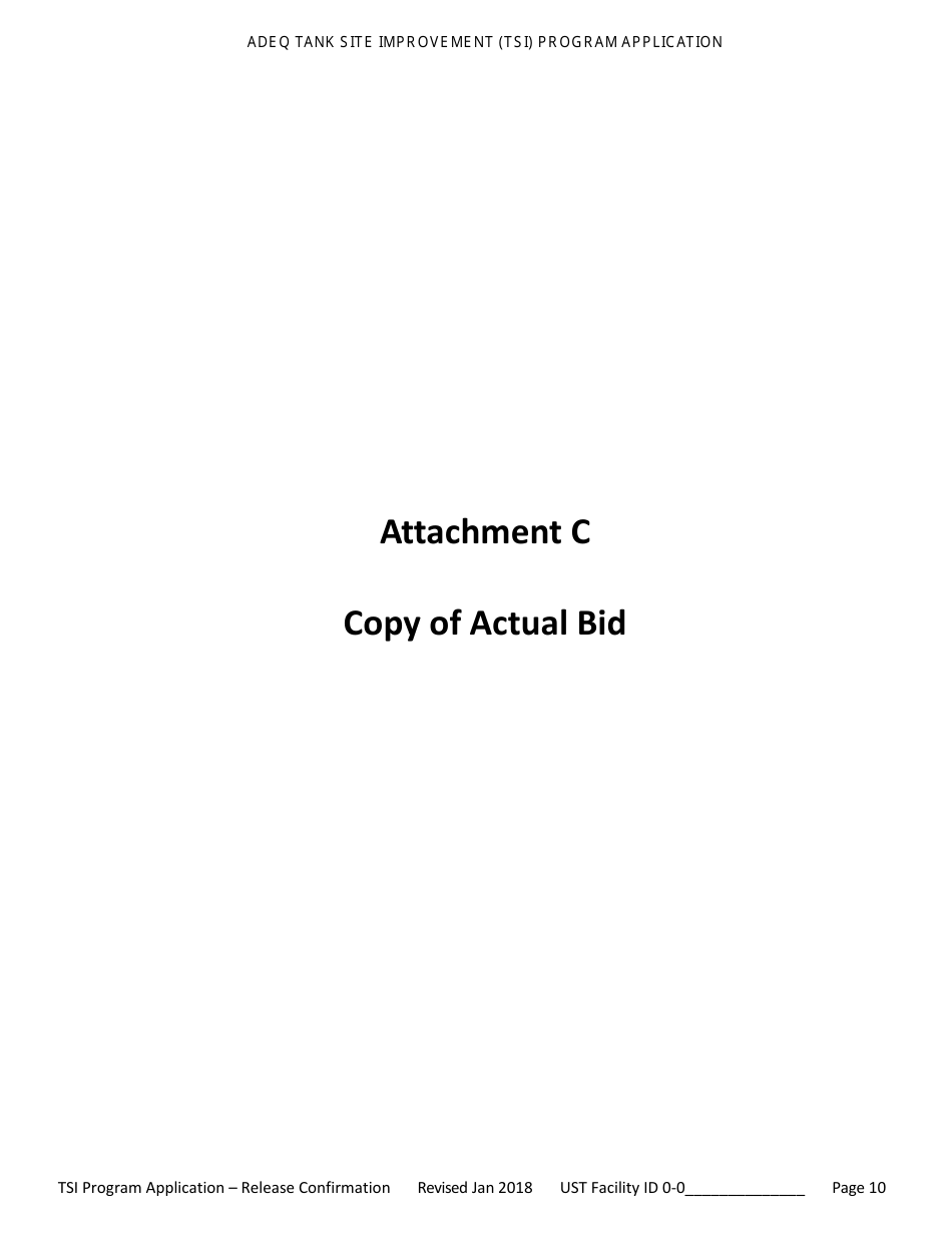 Application for Ust Release Confirmation - Tank Site Improvement (Tsi) Program - Arizona, Page 11