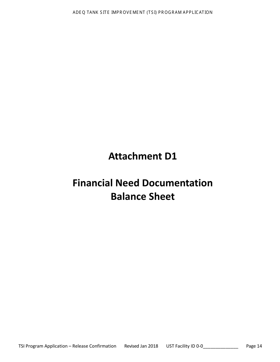 Application for Ust Release Confirmation - Tank Site Improvement (Tsi) Program - Arizona, Page 15