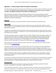 Application for Ust Release Confirmation - Tank Site Improvement (Tsi) Program - Arizona, Page 18