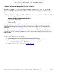 Application for Ust Release Confirmation - Tank Site Improvement (Tsi) Program - Arizona, Page 21