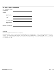 FEMA Form 024-0-1 Environmental and Historic Preservation Screening Form, Page 2
