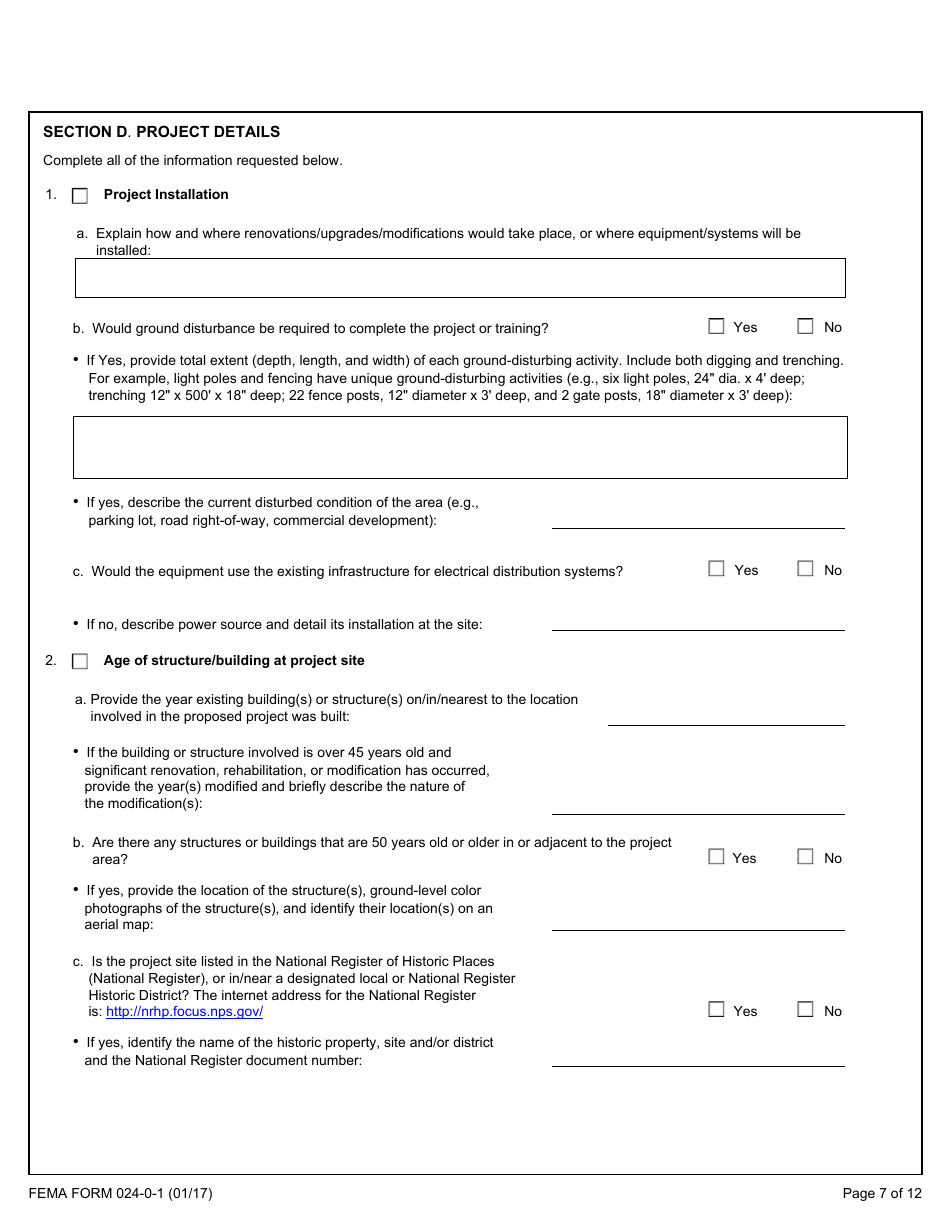 FEMA Form 024-0-1 - Fill Out, Sign Online and Download Fillable PDF ...