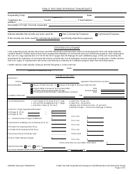 Form ADR005 &quot;Public Records Reproduction Request&quot; - Arizona, Page 2