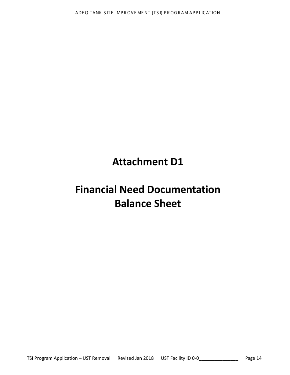 Application for Ust Permanent Closure - Tank Site Improvement (Tsi) Program - Arizona, Page 15