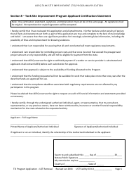 Application for Ust Permanent Closure - Tank Site Improvement (Tsi) Program - Arizona, Page 7