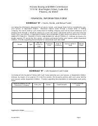 Financial Information Form - Arizona, Page 4