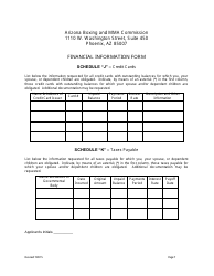 Financial Information Form - Arizona, Page 7