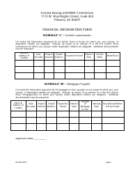 Financial Information Form - Arizona, Page 8