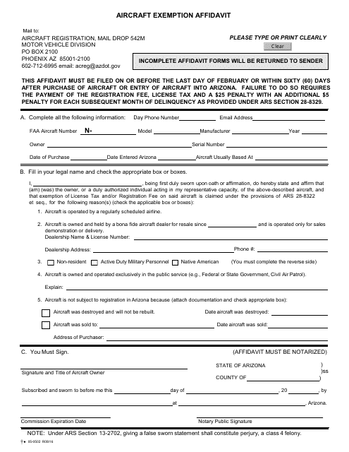 Form 05-0502  Printable Pdf