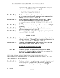 Broker Supervision and Control Audit Declaration Form - Arizona, Page 4