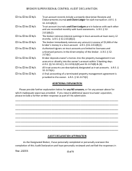 Broker Supervision and Control Audit Declaration Form - Arizona, Page 8