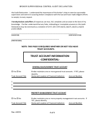 Broker Supervision and Control Audit Declaration Form - Arizona, Page 9
