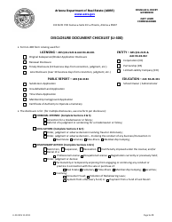 Form LI-400 Disclosure Document Checklist - Arizona