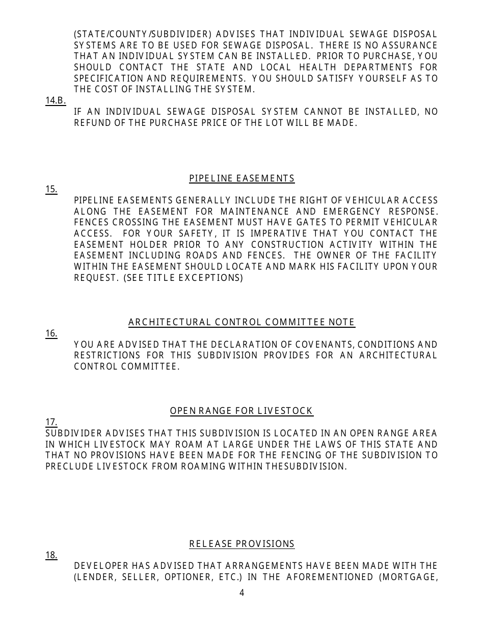 Disclosure Report (Public Report) Statements - Arizona, Page 4