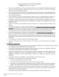 Instructions for Form Y Application for Amended Timeshare Public Report - Arizona, Page 3
