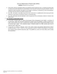 Instructions for Form Y Application for Amended Timeshare Public Report - Arizona, Page 4