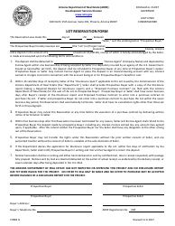 Form G Notice of Intent to Accept Lot Reservations - Arizona, Page 3
