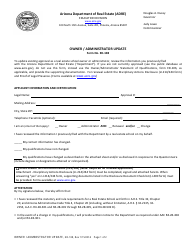 Form ED-108 Owner / Administrator Update - Arizona