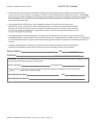 Form ED-108 Owner / Administrator Update - Arizona, Page 2
