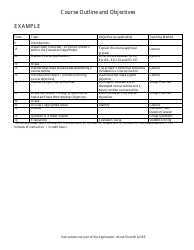 Form ED-107-IDW Instructor Training Course Approval Application - Arizona, Page 2