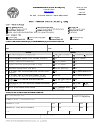 Document preview: Form LI-216 Entity/Broker Status Change - Arizona