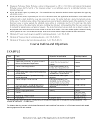 Form ED-102-CE/DL/PE Application for Certificate of Course Approval - Continuing Education/Distance Learning/Prelicense Education - Arizona, Page 2