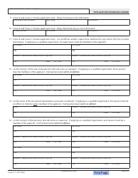 Arizona Form 833 (ADOR10334) Application for Bingo License - Arizona, Page 2