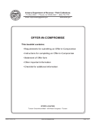 Form ADOR11005 &quot;Offer-In-compromise&quot; - Arizona