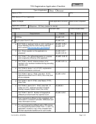 Document preview: Form E-200 Tpa Registration Application Checklist - Arizona